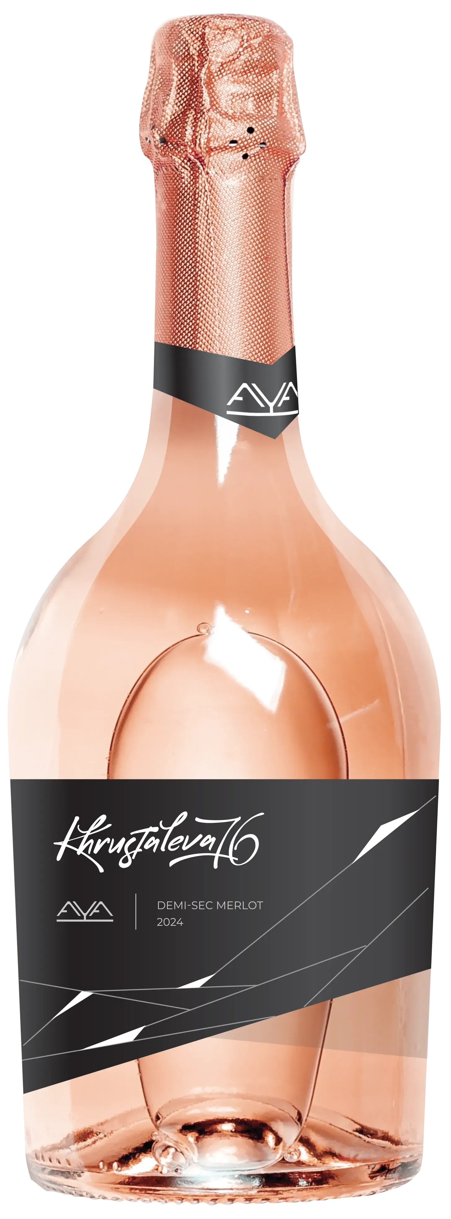 Khrustaleva 76 merlot, полусухое, розовое